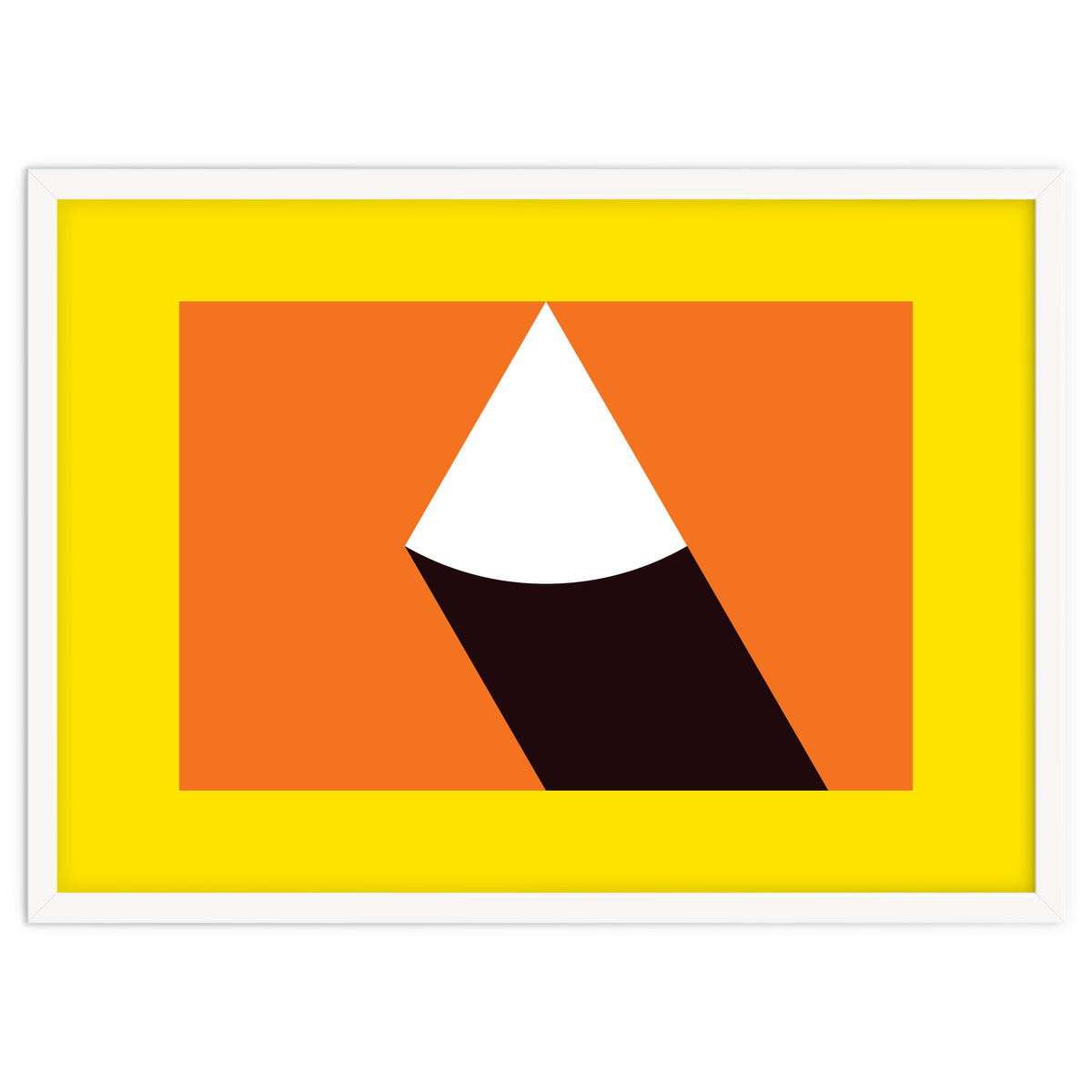 Geometric Shapes No. 47 - orange, black & yellow