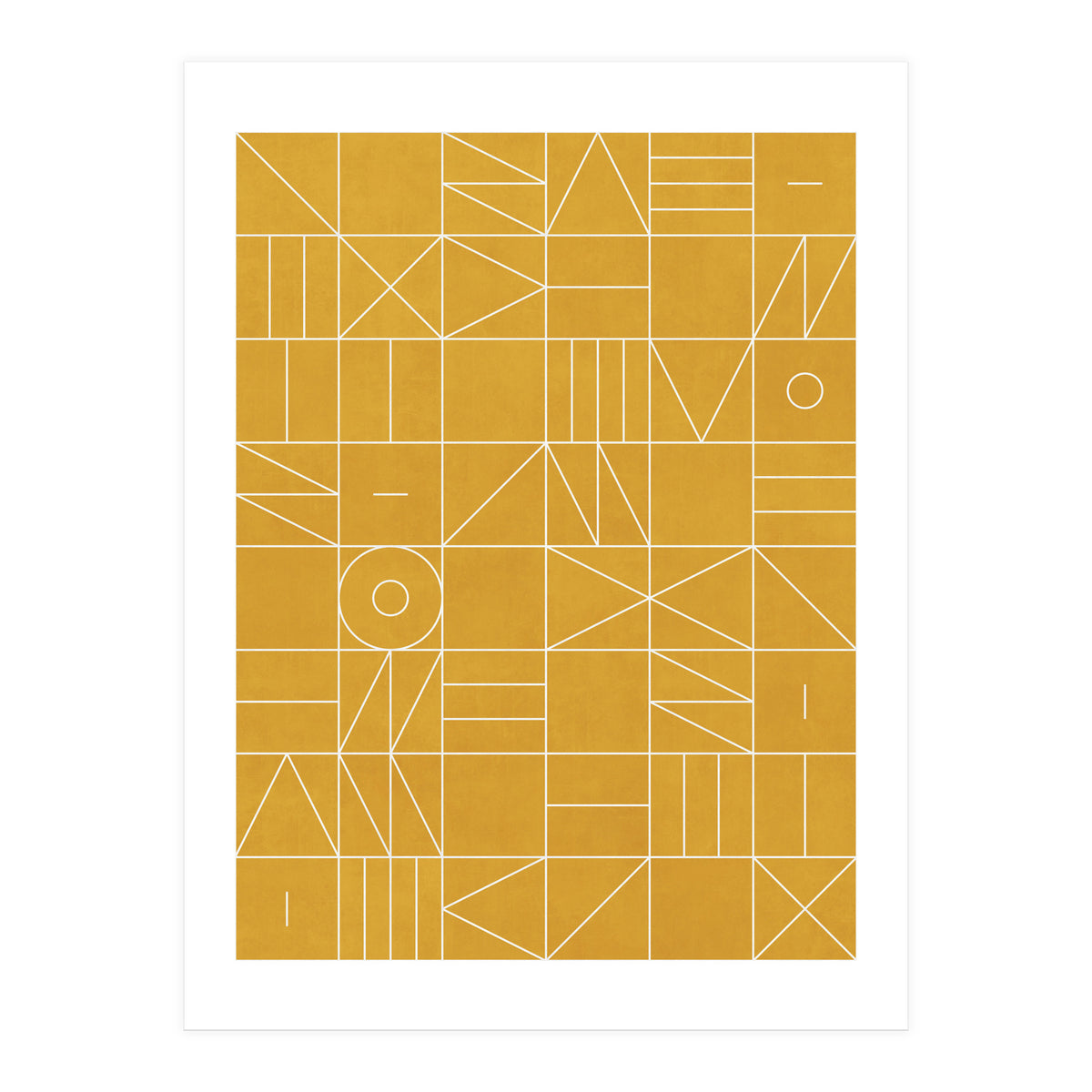 My Favorite Geometric Patterns No.4 - Mustard Yellow (Print Only)