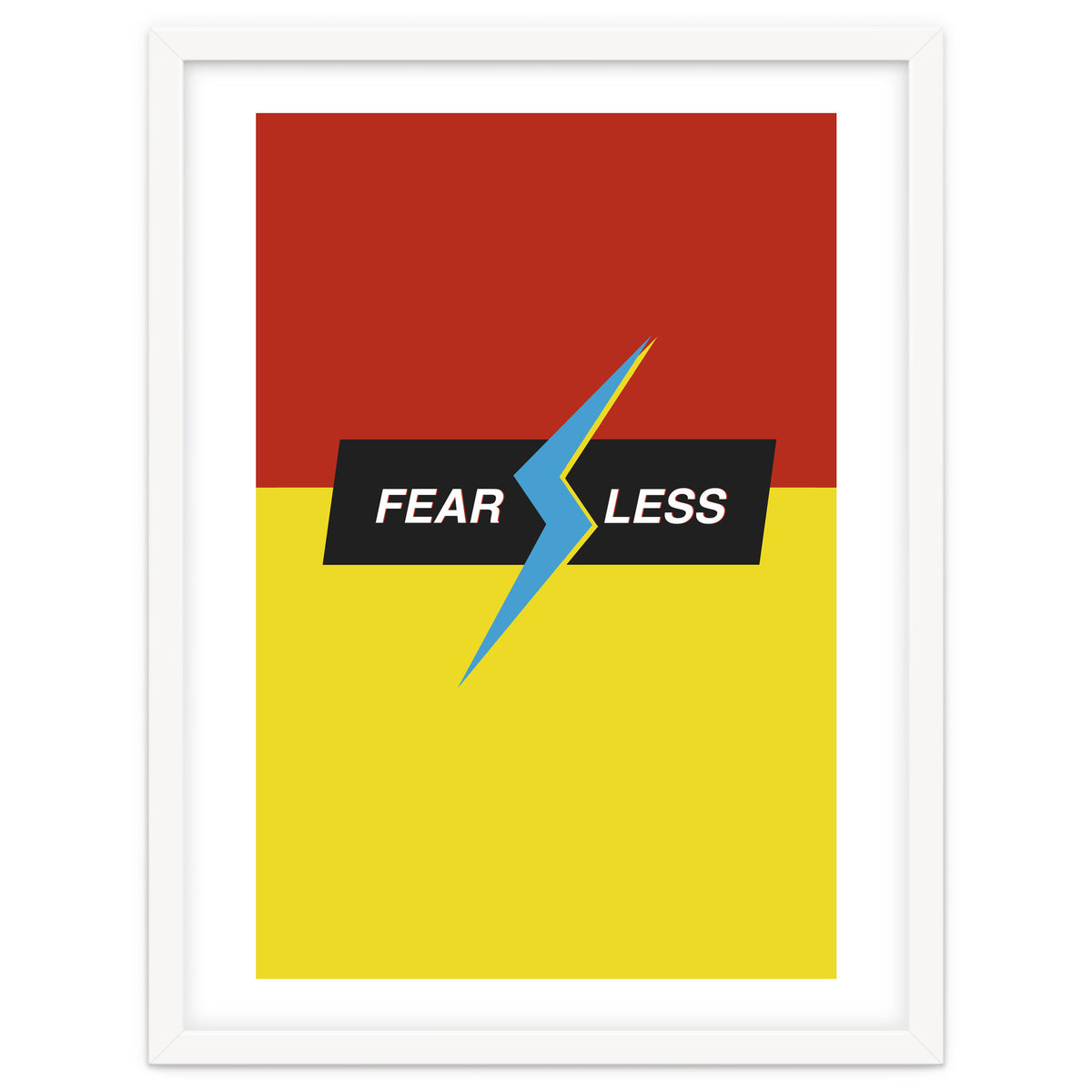 Modern Geometric Minimalist Typography Fear Less