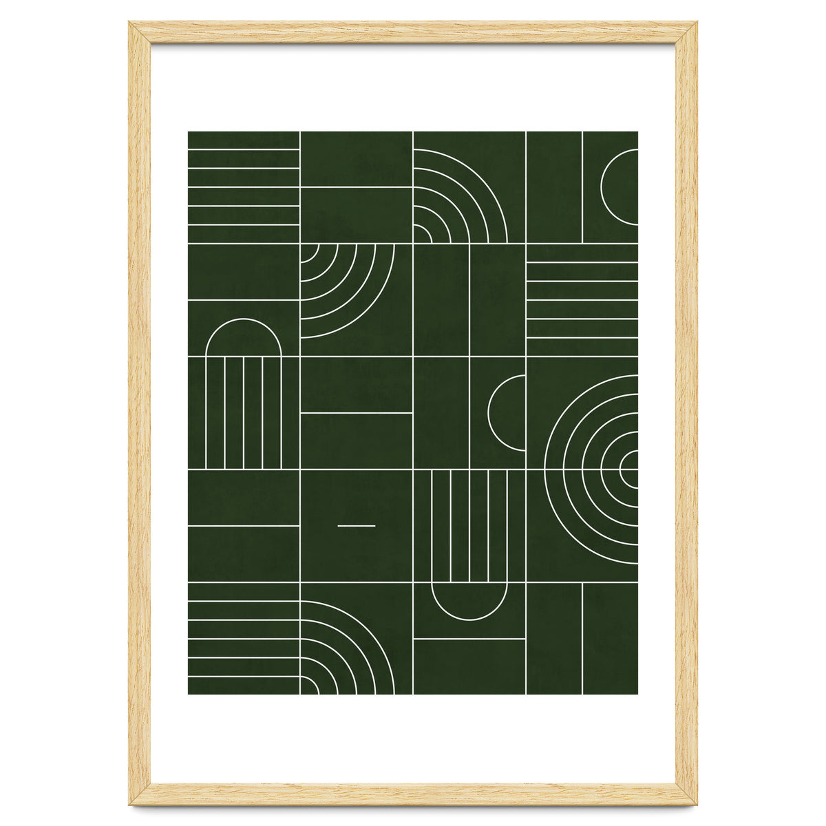 My Favorite Geometric Patterns No.24 - Deep Green