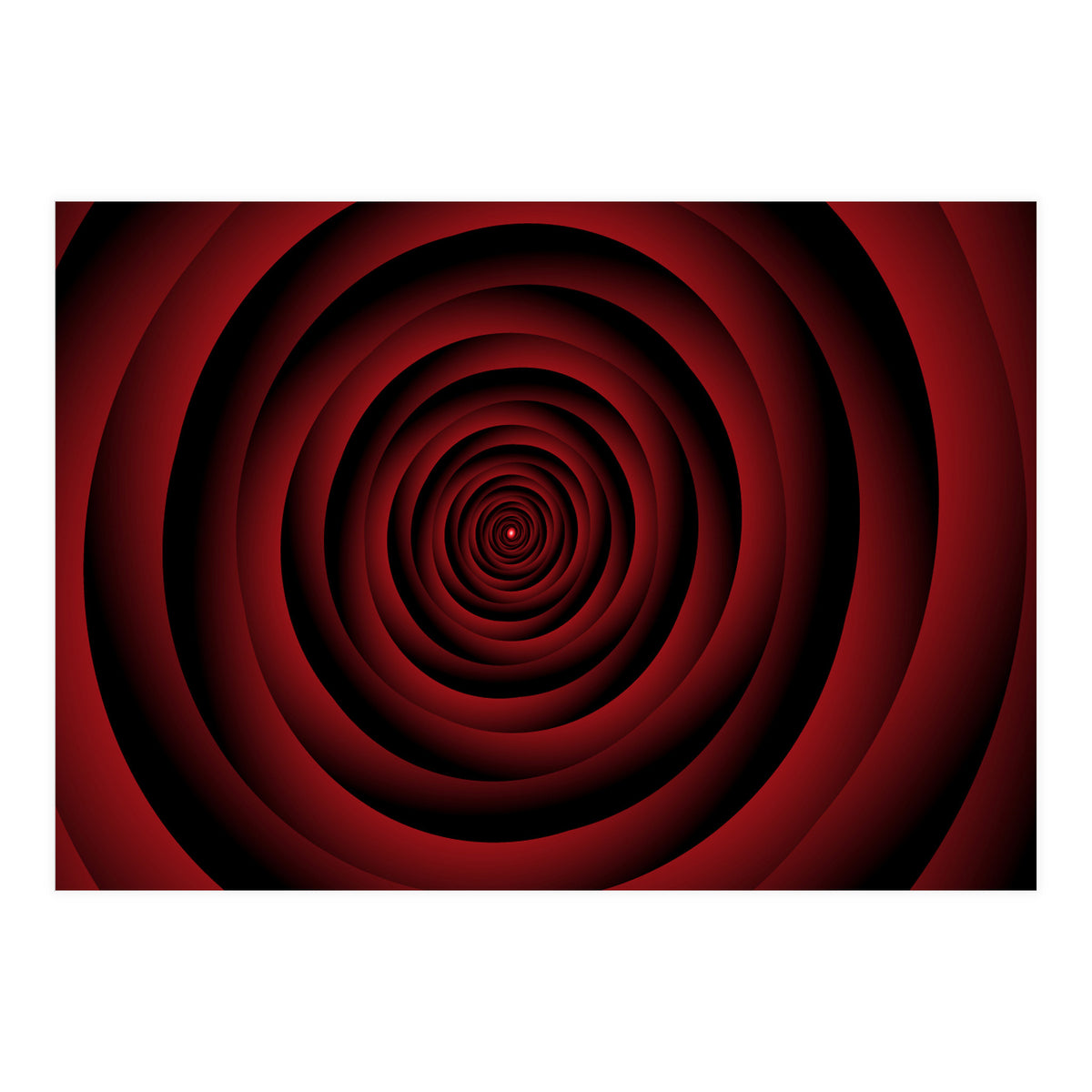 Abstract Concentric Spiral Circles (Print Only)