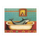 Dolphin In A Bath Folk Art (Print Only) thumbnail