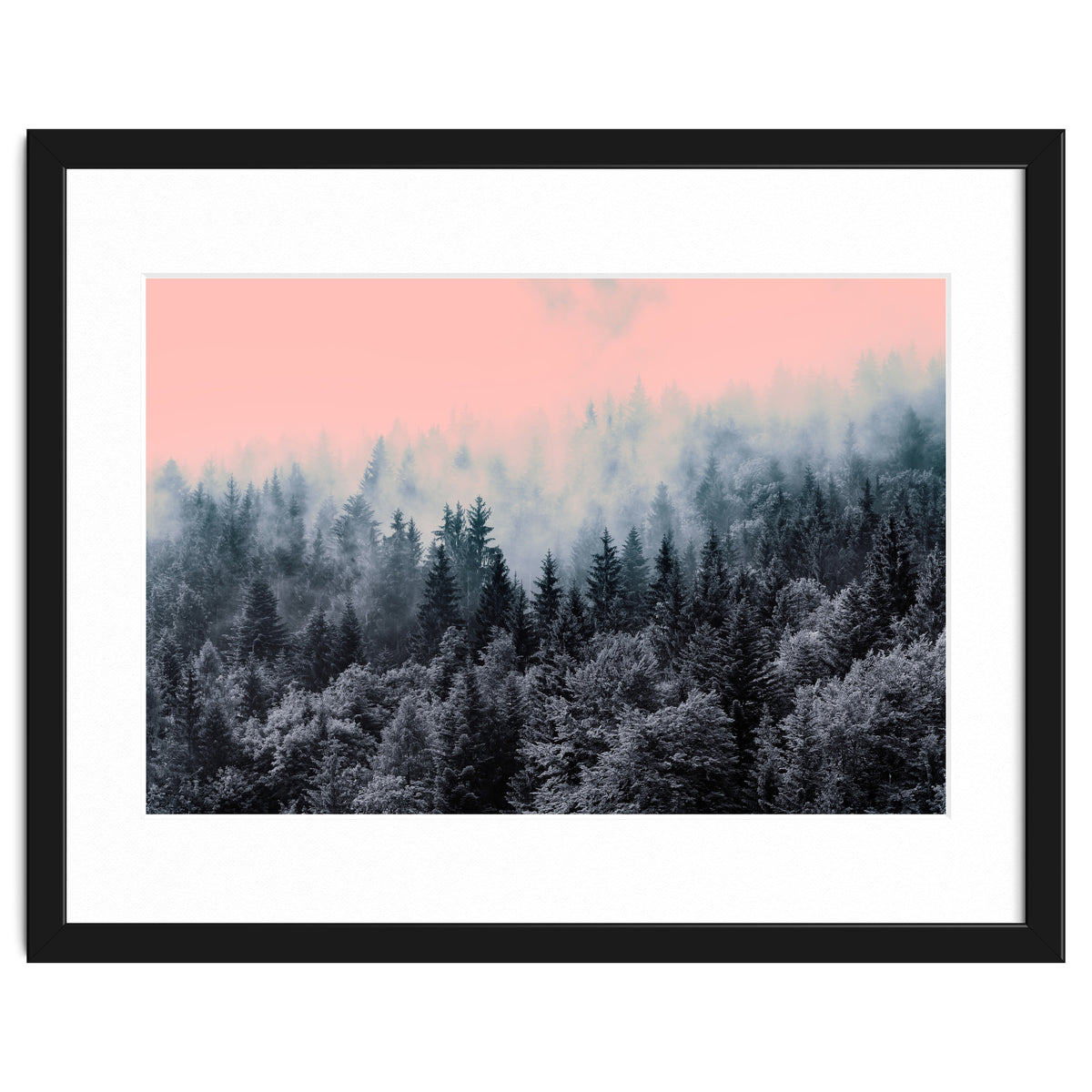 Forest in gray and pink