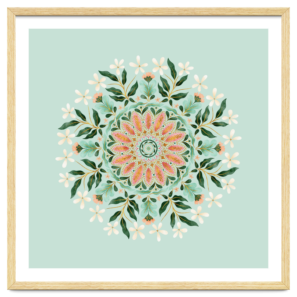 Floral Mandala | Mint Green