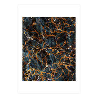 Ocean & Gold Marble (Print Only)