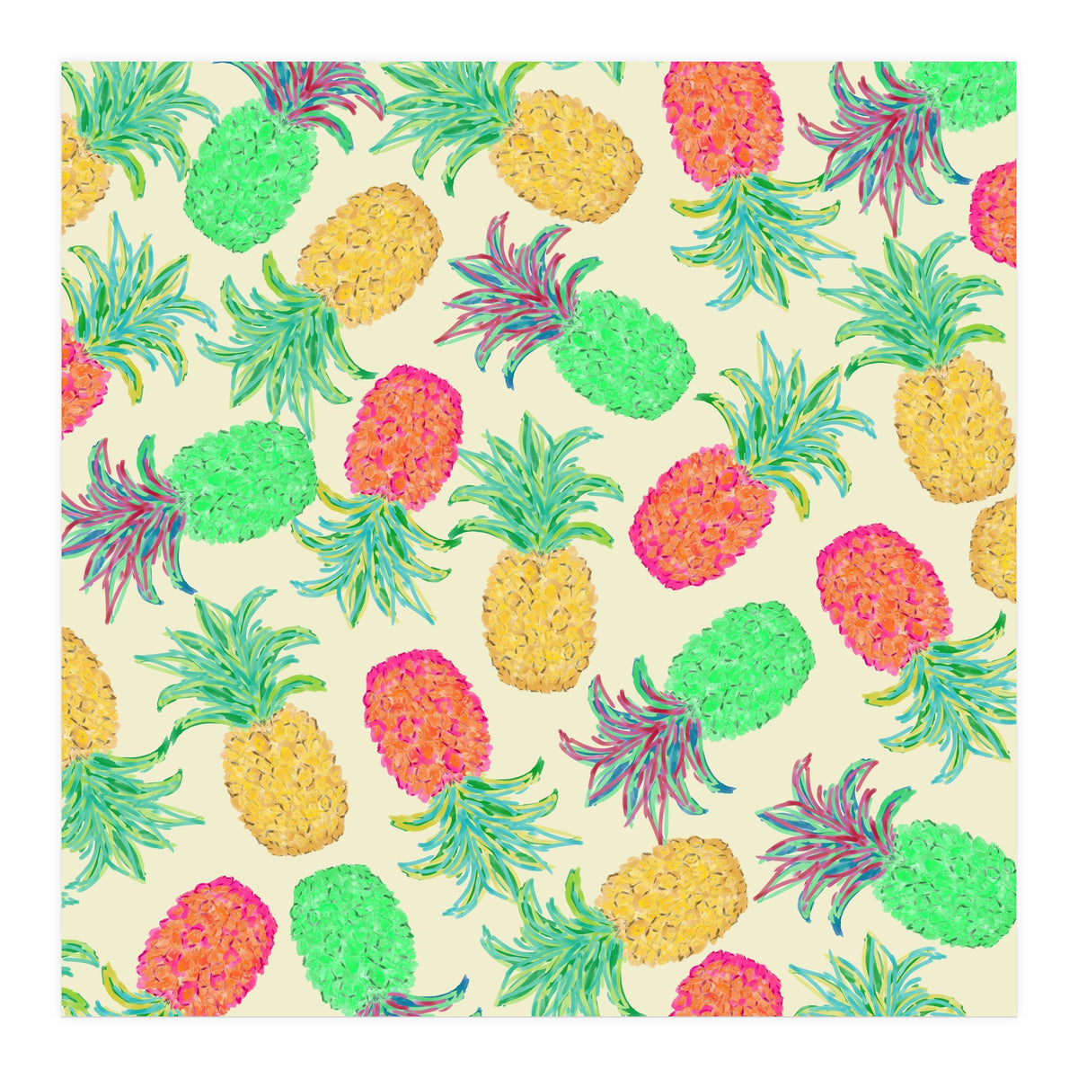 Pineapple Pandemonium Multicolo (Print Only)