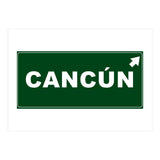 Let`s go to Cancun, Mexico! Green road sign (Print Only) thumbnail