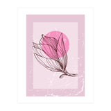 Magnolia  Minimalist Scandinavian, Abstract Geometric Art, Botanical Art (Print Only) thumbnail