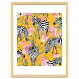 Striped For Life | Zebra Mango Forest | Modern Bohemian Wildlife Jungle | Botanical Nature thumbnail