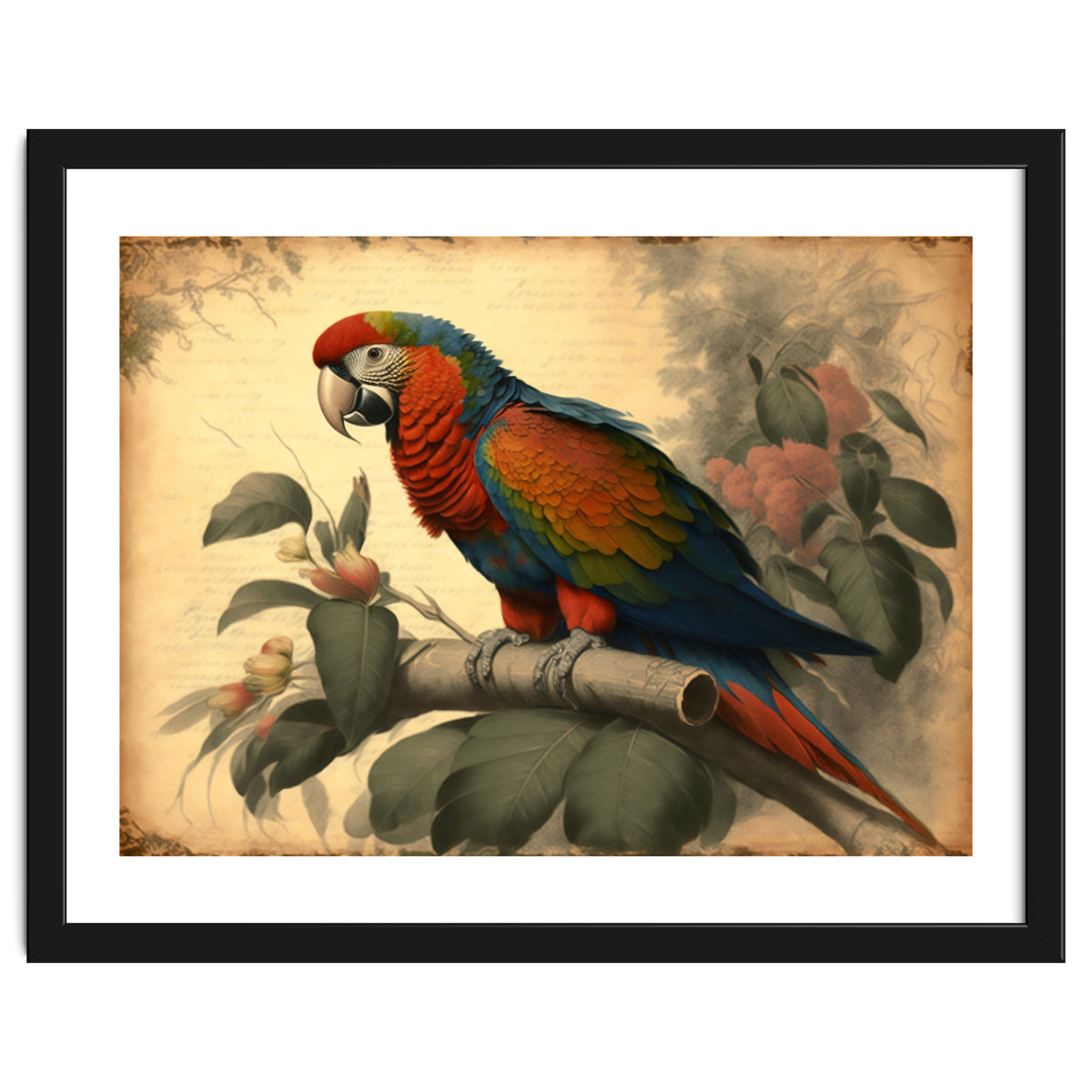 Parrot Vintage Painting