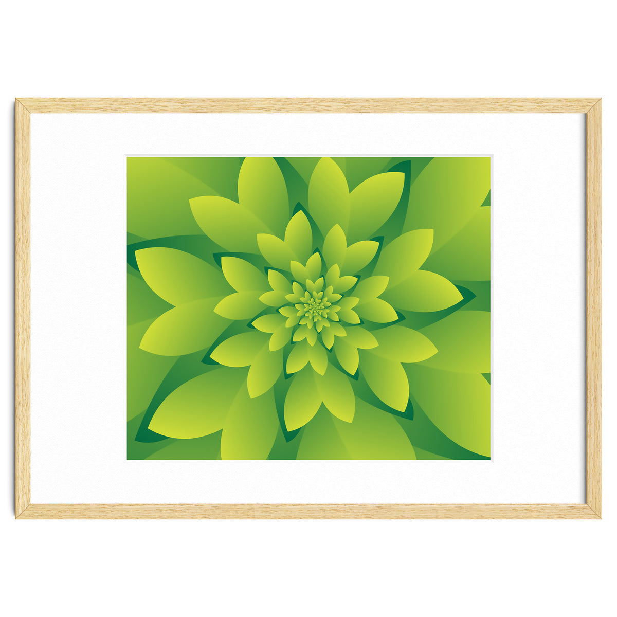 Abstract Green Floral Design 3D ART