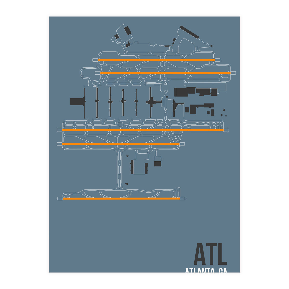 Atlanta Airport Layout (Print Only)