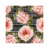 Flowering pink on drawn lines (Print Only) thumbnail