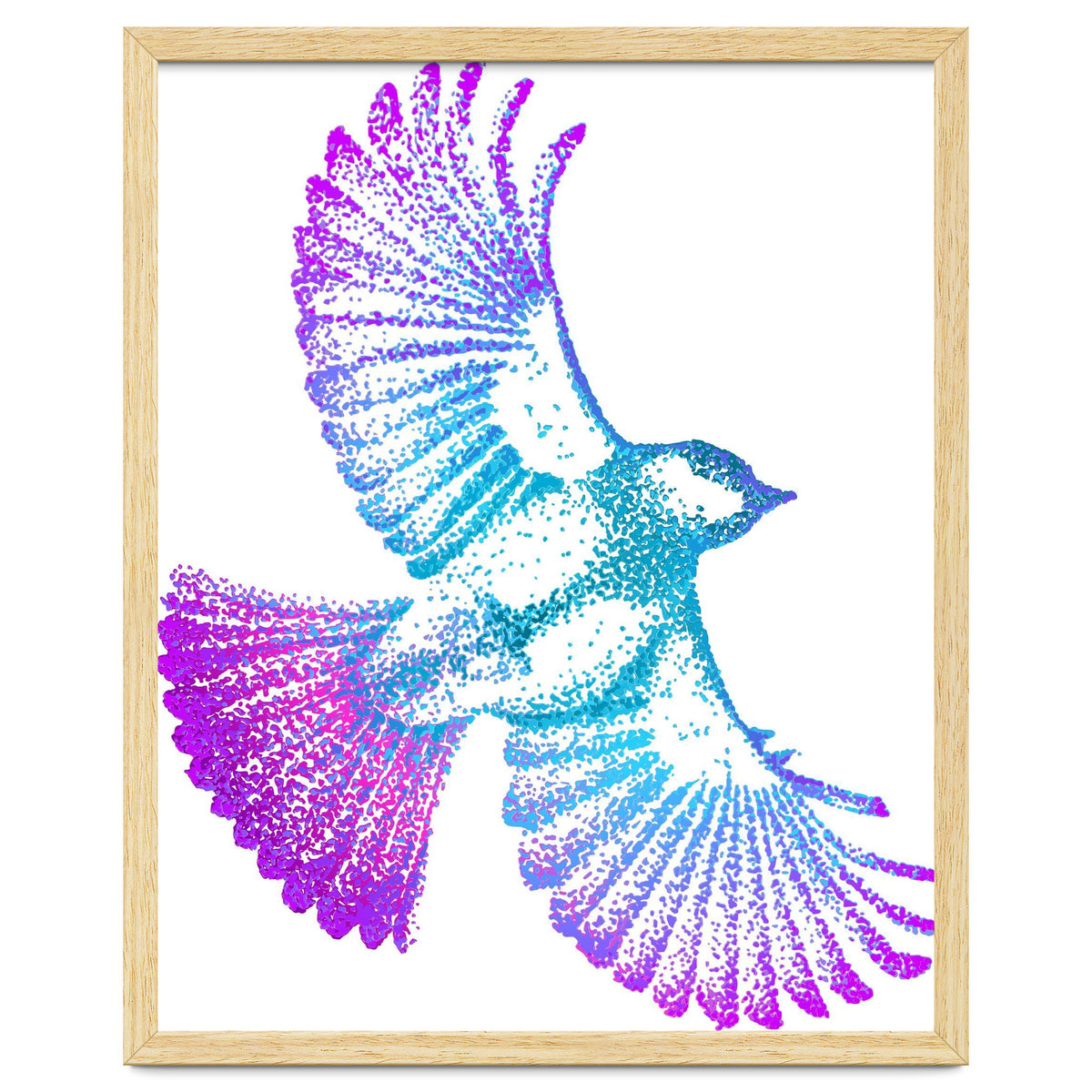 Flying Bird in Electric Blue