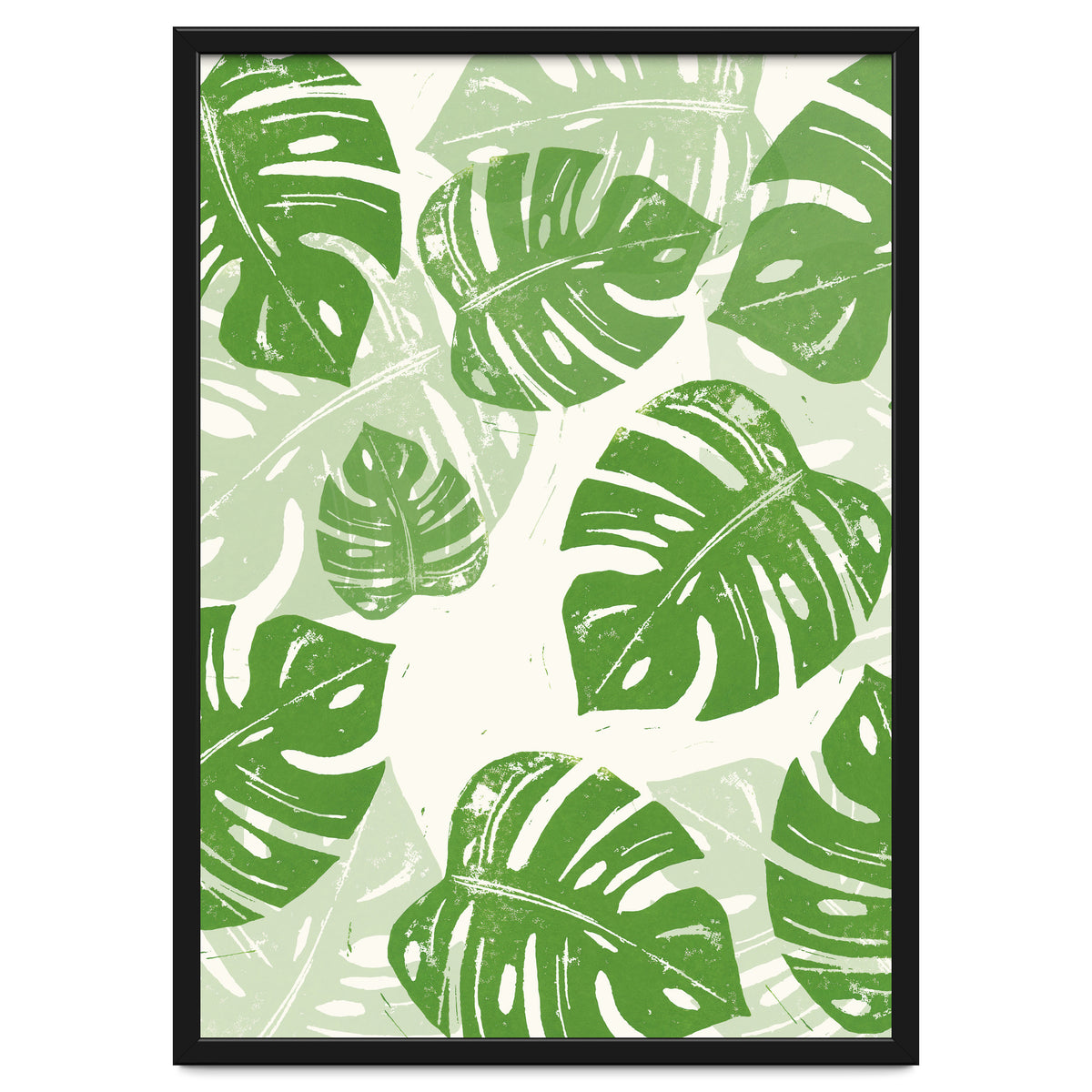 Linocut Monstera