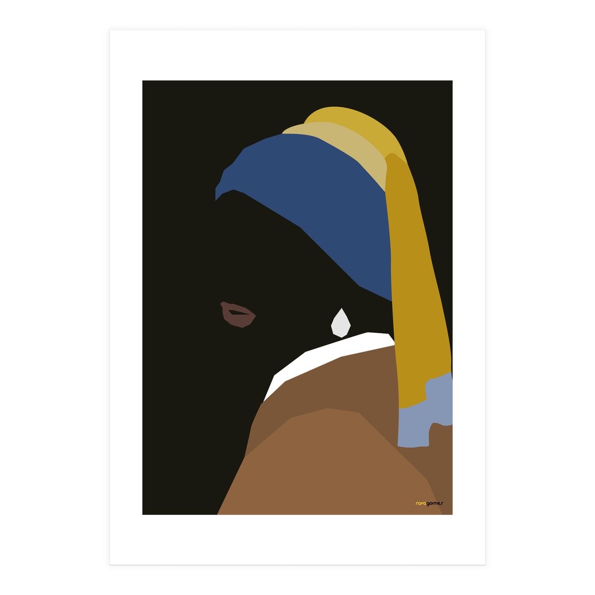 Girl with a Pearl Earring Minimalist (Print Only)