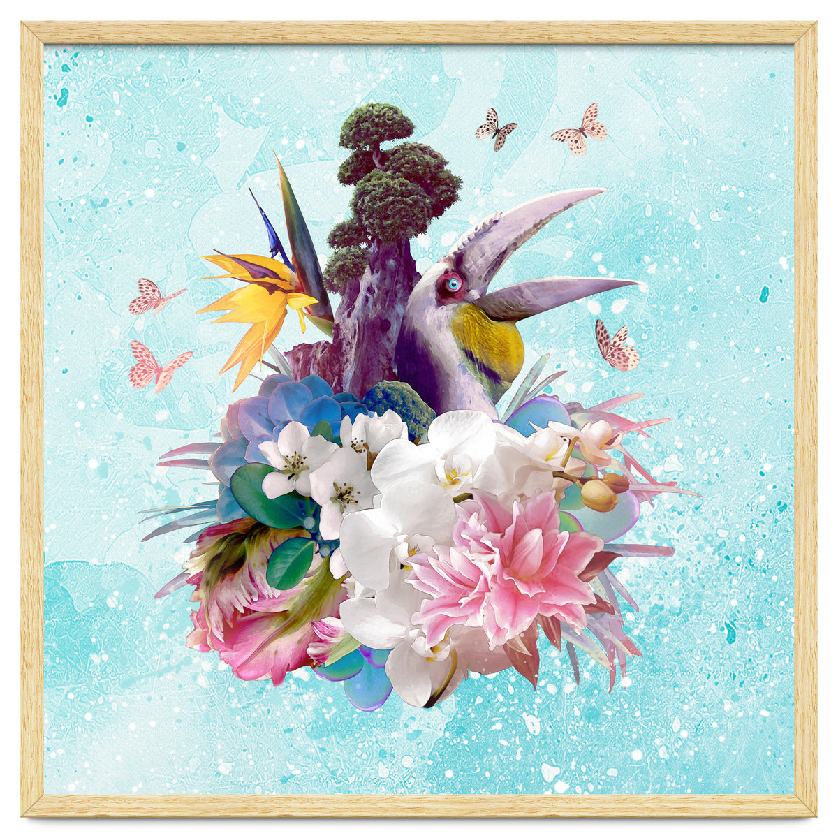 Floral Hornbill Blue