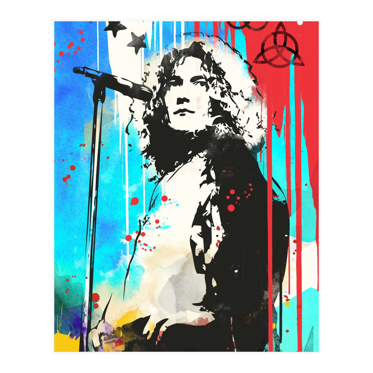 Robert Plant pop art poster (Print Only)
