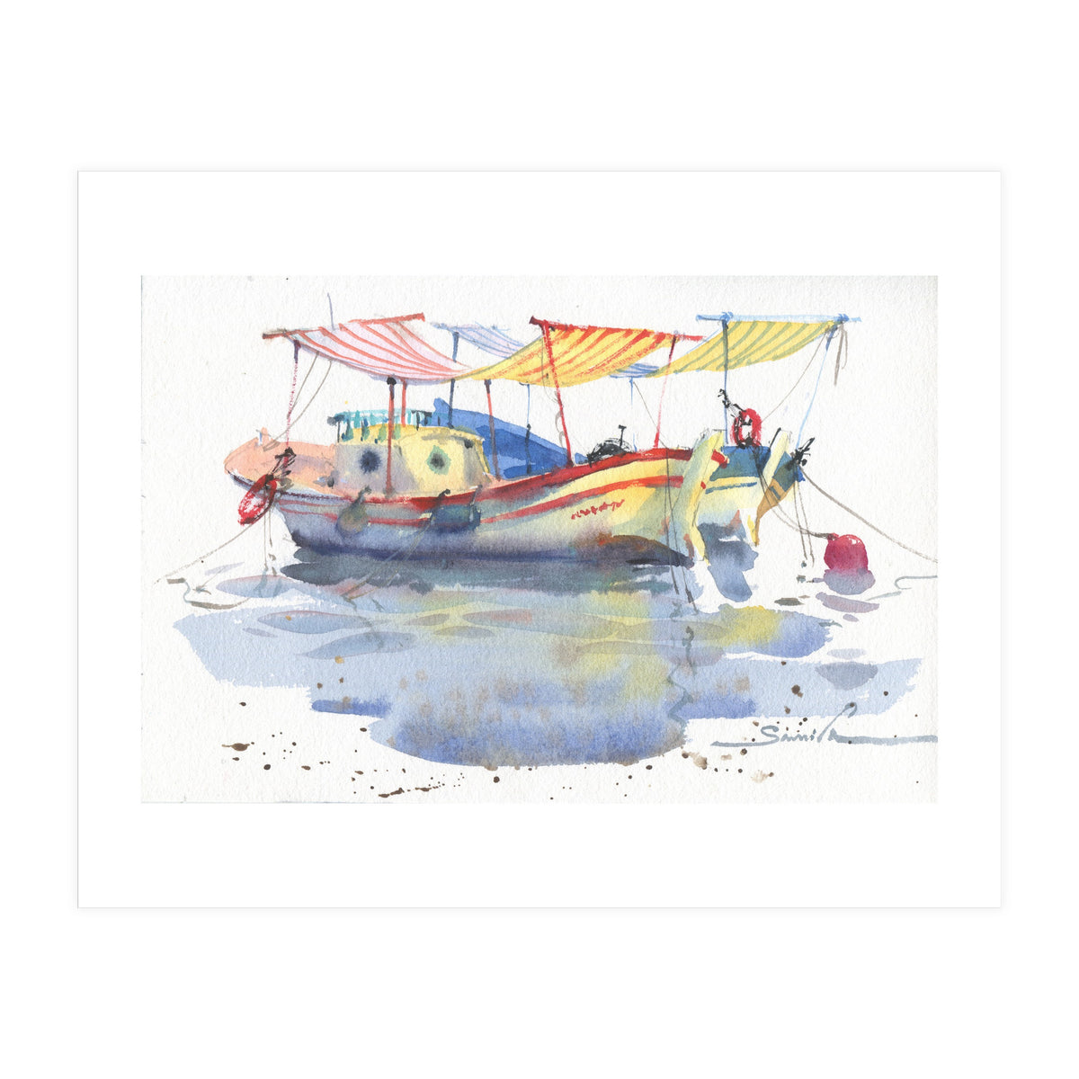 Pleasure boats paintings (Print Only)