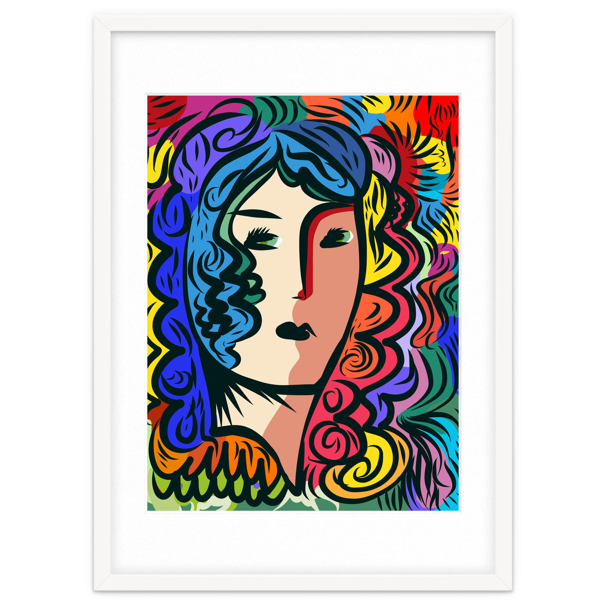 Rainbow Portrait Girl