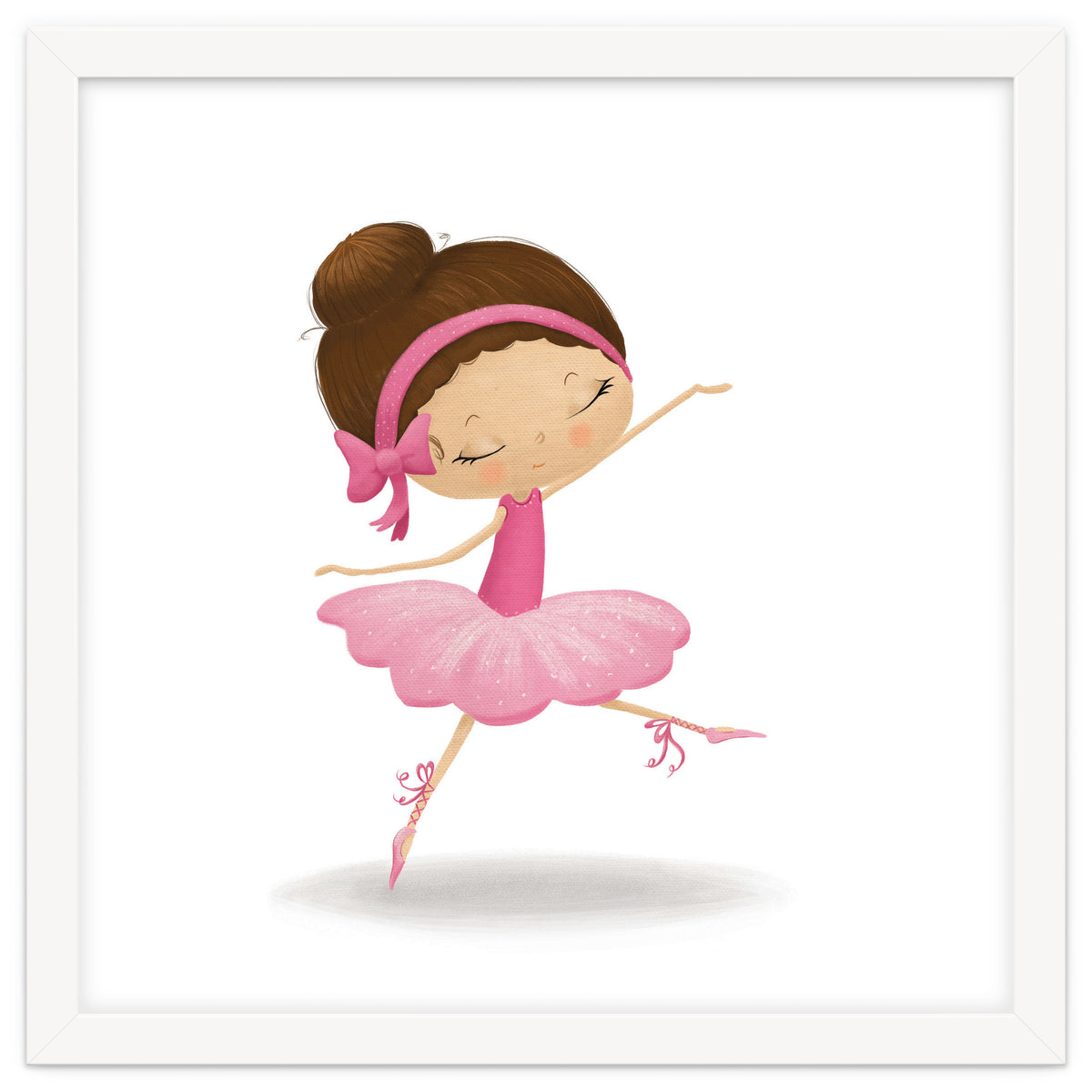 Adorable Leaping Ballerina Nursery Print