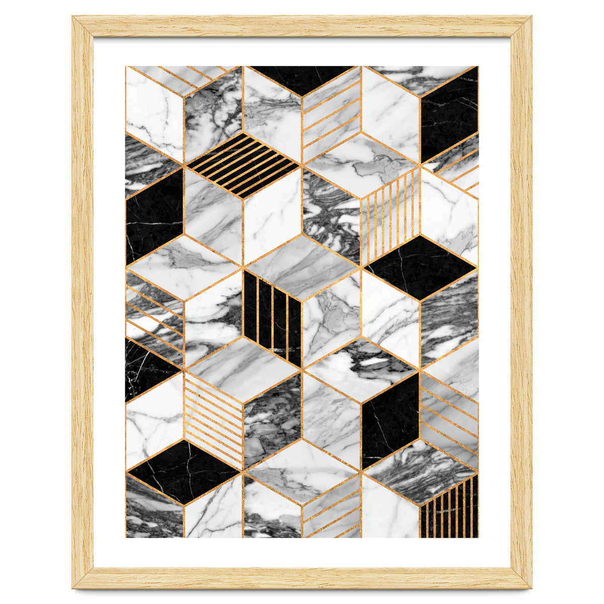 Marble Cubes 2 - Black and White