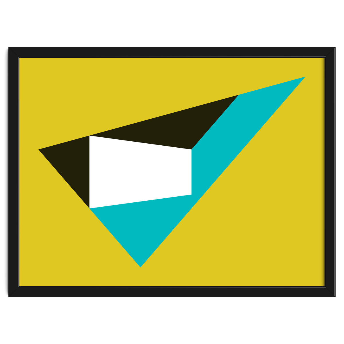 Geometric Shapes No. 39 - mustard & turquoise