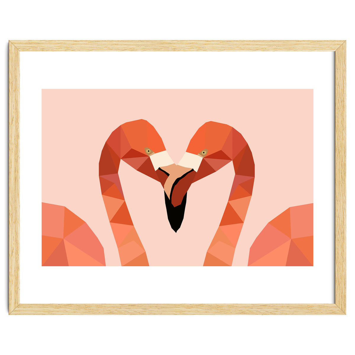 Flamingo Bird Low Poly Art