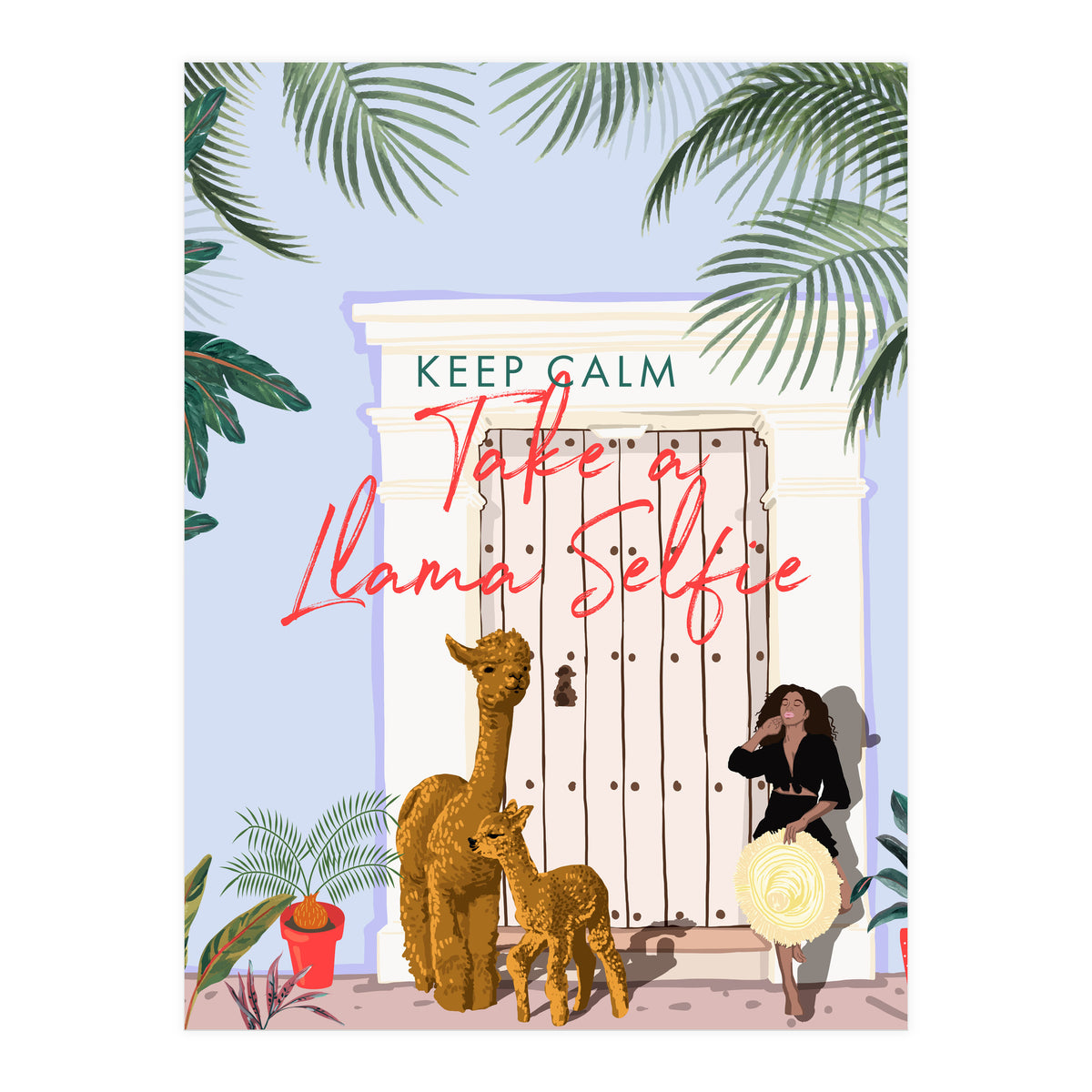 Llama Selfie (Print Only)