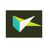 Geometric Shapes No. 67 - turquoise & lime (Print Only) thumbnail