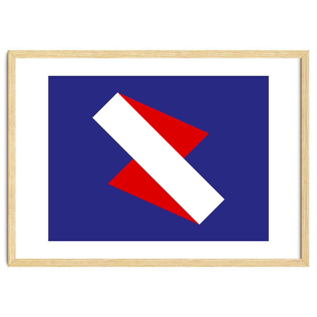 Geometric Shapes No. 68 - red & royal blue