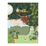 Texas Longhorn Bathing (Print Only) thumbnail