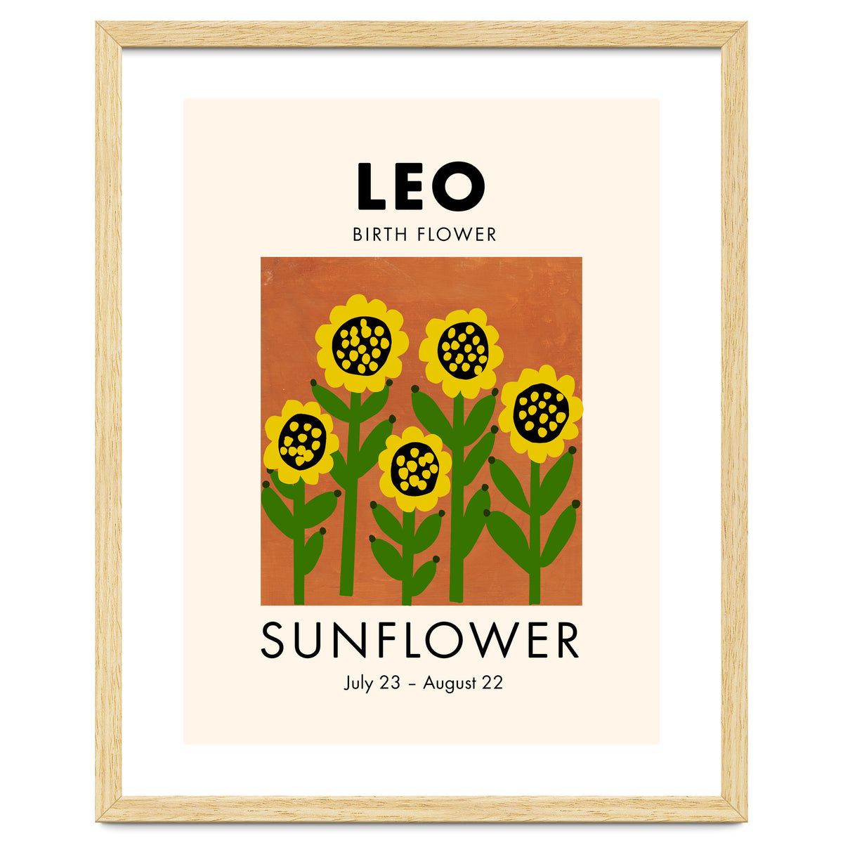 Leo Birth Flower Sunflower