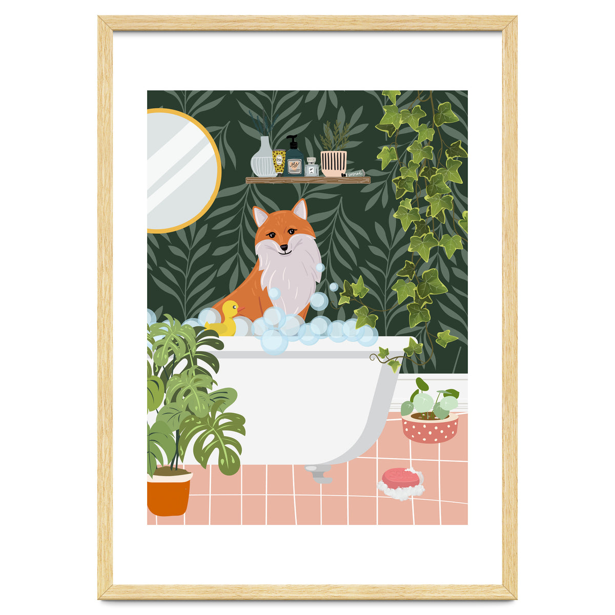 Fox Taking a Bath