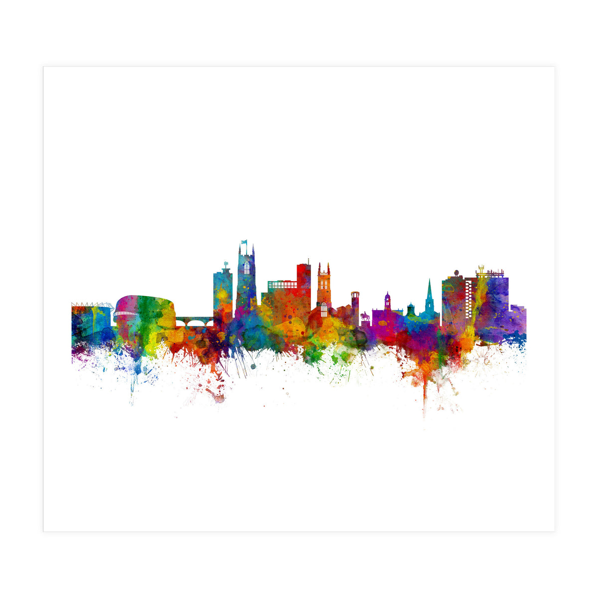 Derby England Skyline (Print Only)