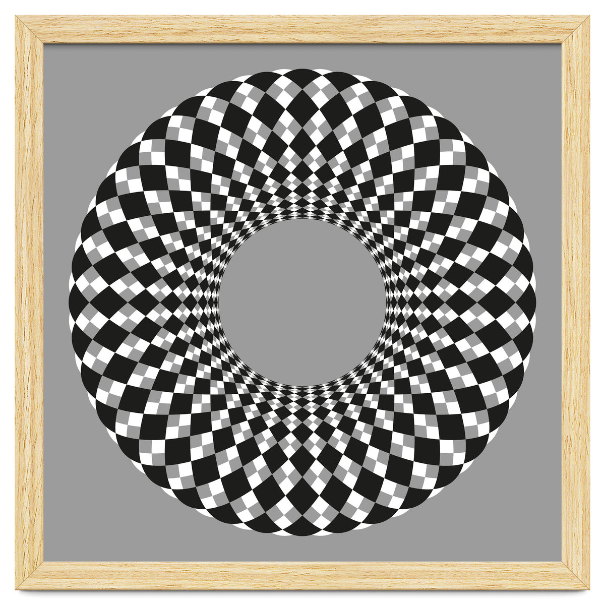 Black and white round