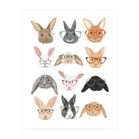 Rabbits in Glasses (Print Only)