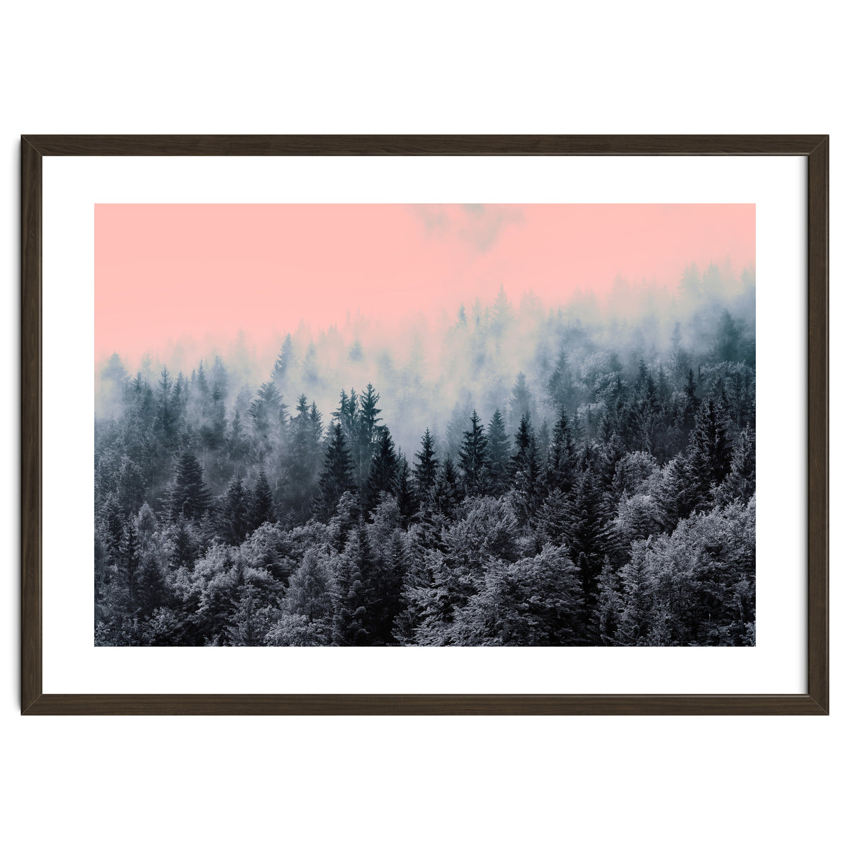 Forest in gray and pink