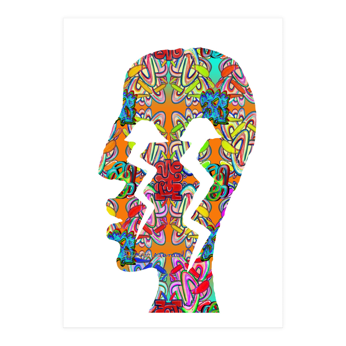 Perfil Con Rayos 5  (Print Only)