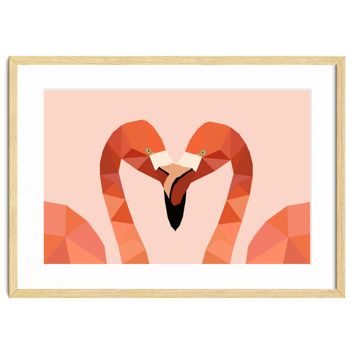 Flamingo Bird Low Poly Art