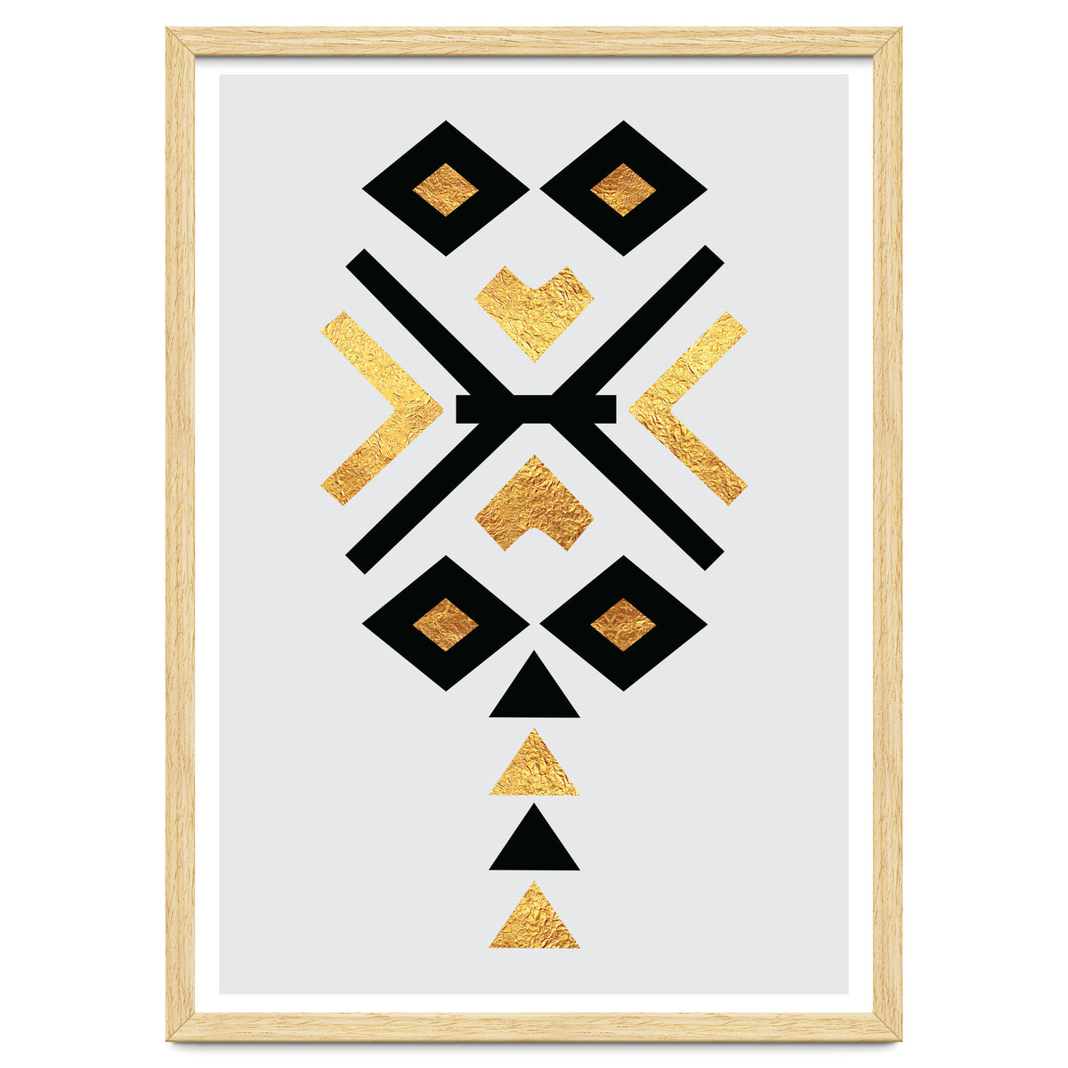Gold And Black Abstract Tribal