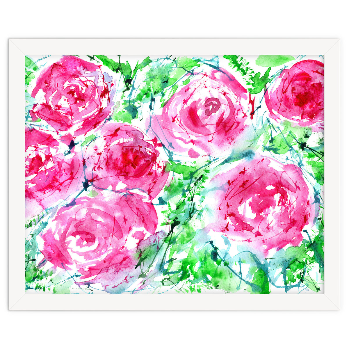 Blooming bouquet || watercolor roses