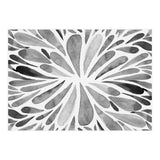 Retro abstract floral - black and white (Print Only) thumbnail