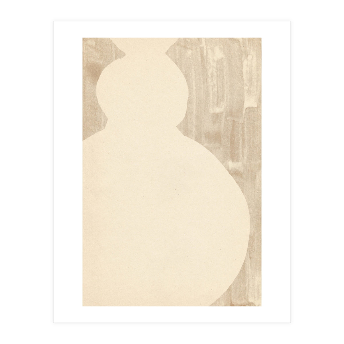 Cream tone vase silhouette (Print Only)