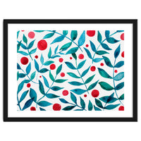 Watercolor Teal Branches