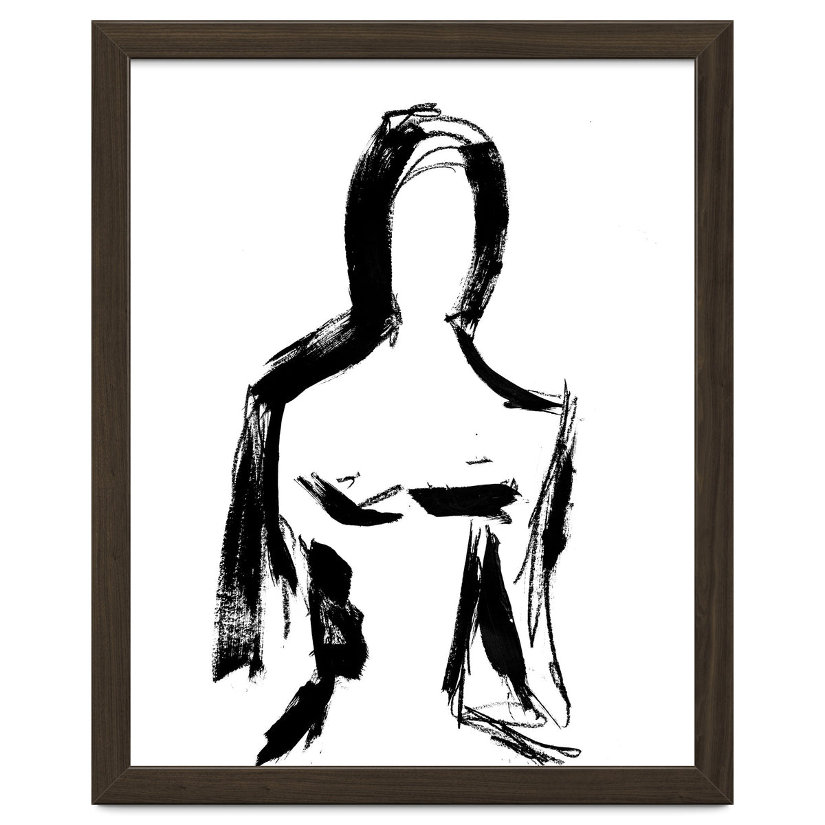 Abstract Monochrome Female Figure