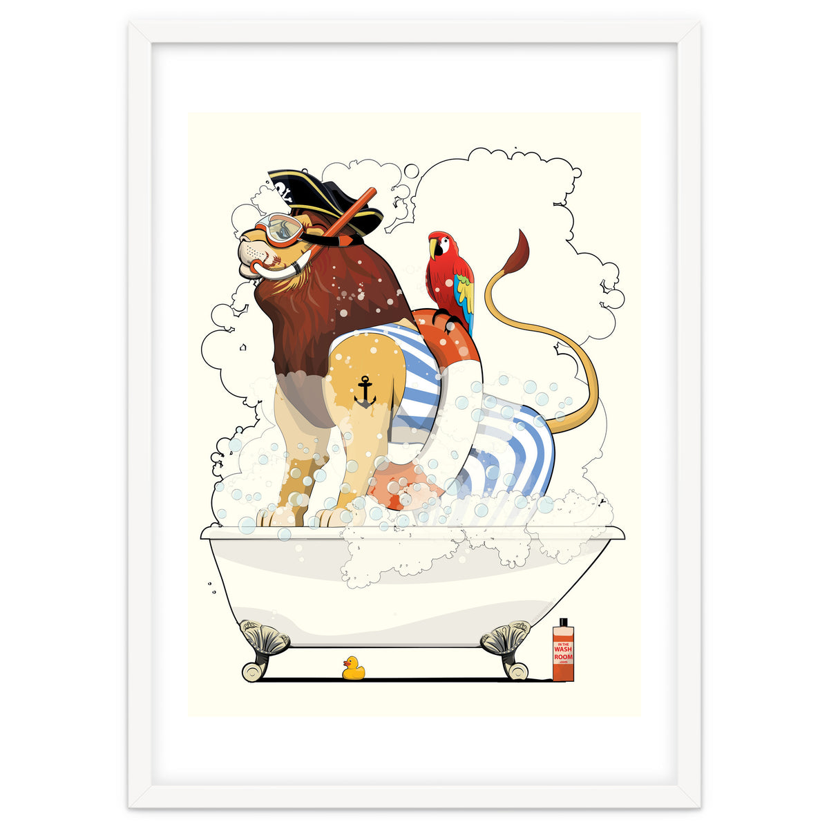 Lion in the Bath, Funny Bathroom Humour