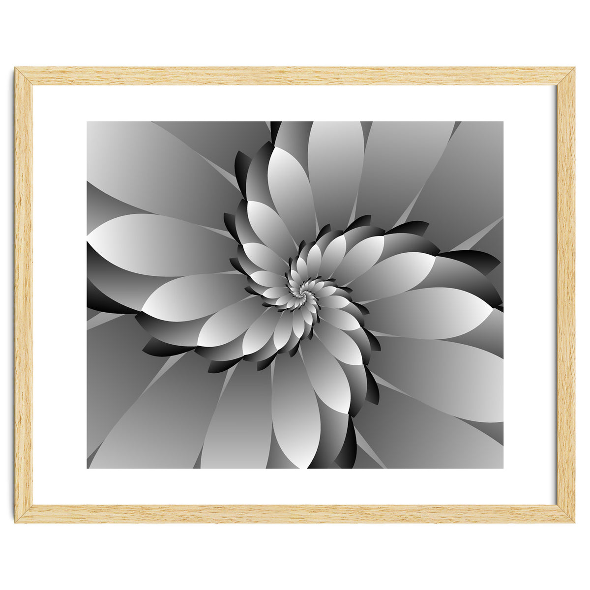 BLACK Floral 3D ART