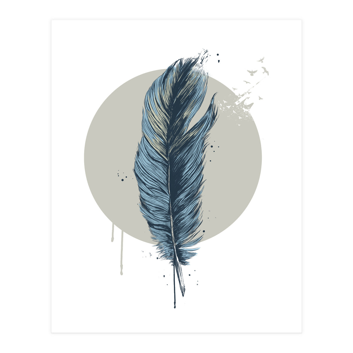 Feather In A Circle (Print Only)