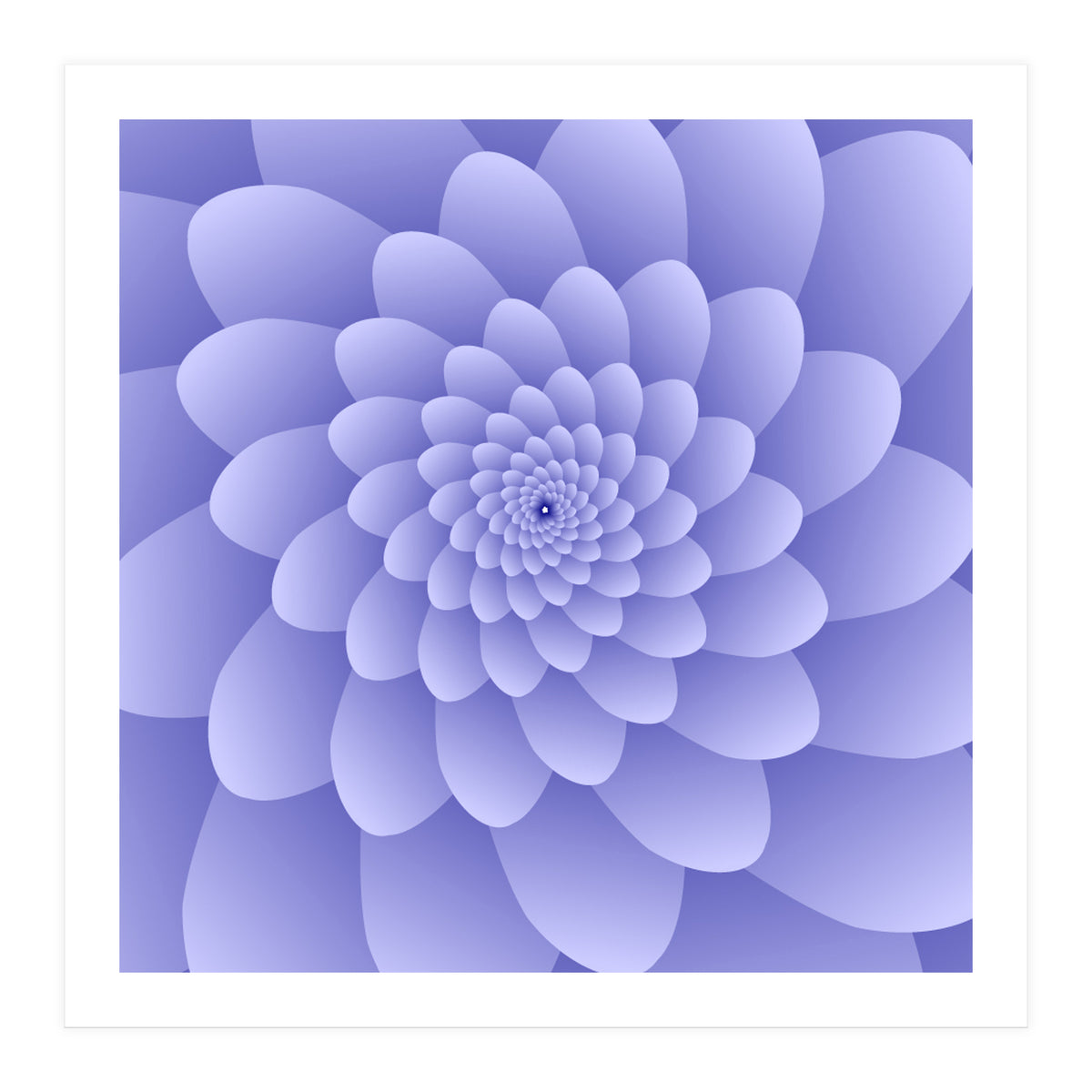 3 D Modern Purple Floral (Print Only)